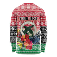 Personalised Vanuatu Joyeux Noel Long Sleeve Shirt Proud To Be a Ni-Van Sand Drawing Art - Polynesian Pride