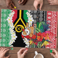 Personalised Vanuatu Joyeux Noel Puzzle Proud To Be a Ni-Van Sand Drawing Art - Polynesian Pride