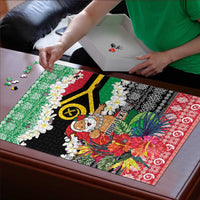 Personalised Vanuatu Joyeux Noel Puzzle Proud To Be a Ni-Van Sand Drawing Art - Polynesian Pride