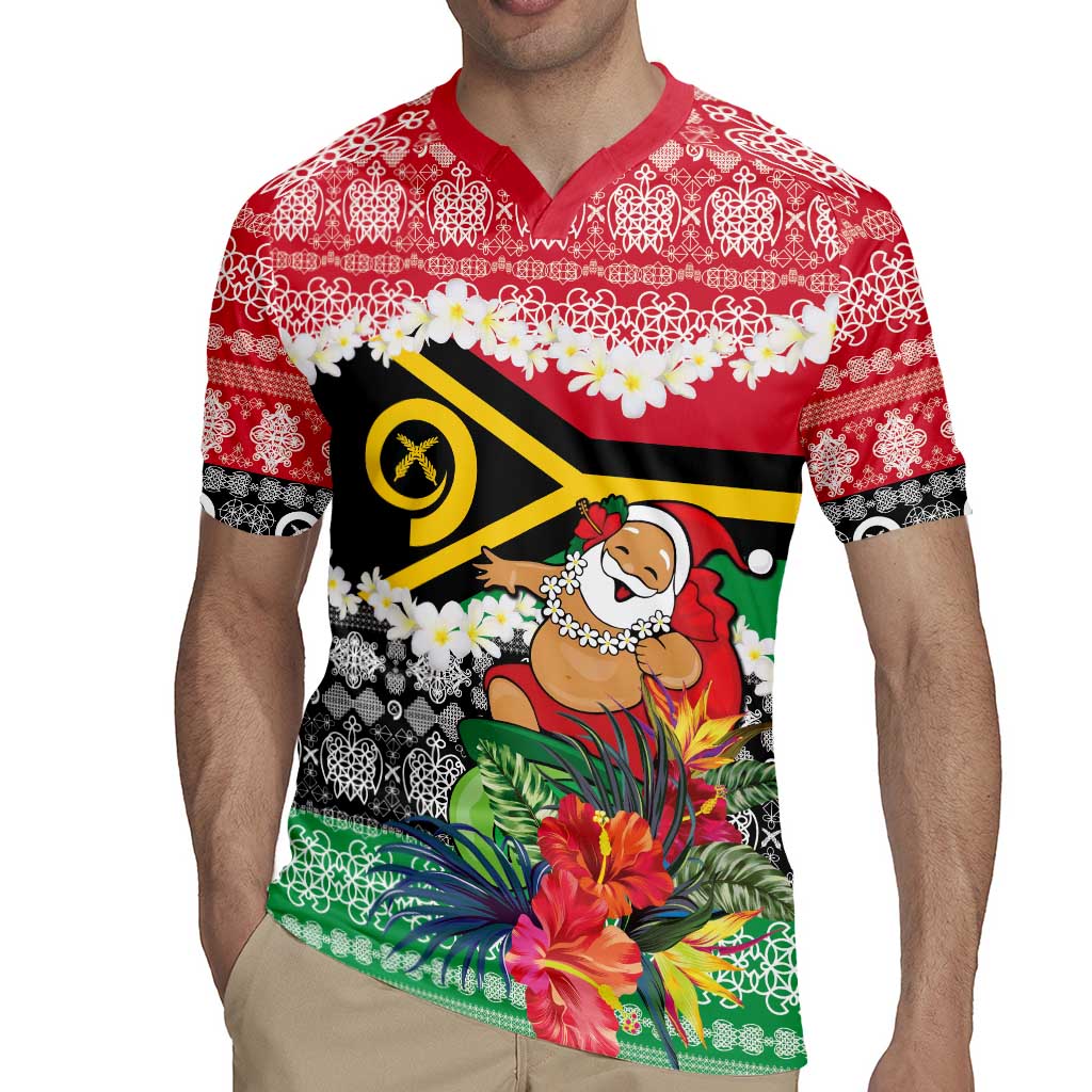 Personalised Vanuatu Joyeux Noel Rugby Jersey Proud To Be a Ni-Van Sand Drawing Art - Polynesian Pride