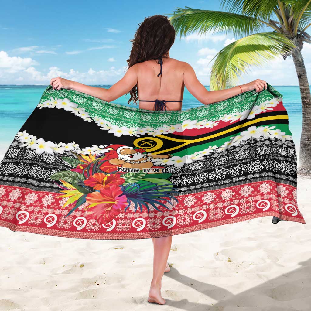 Personalised Vanuatu Joyeux Noel Sarong Proud To Be a Ni-Van Sand Drawing Art - Polynesian Pride