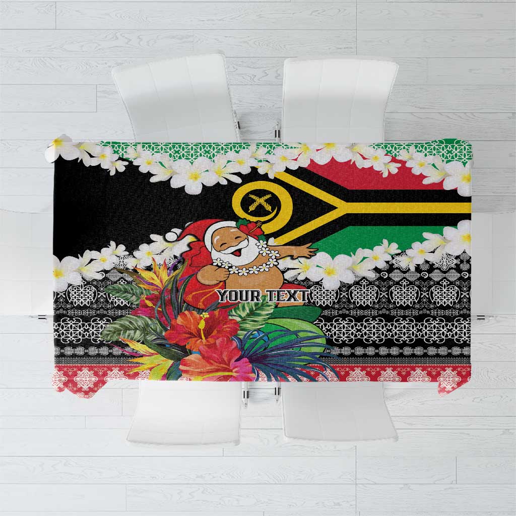 Personalised Vanuatu Joyeux Noel Tablecloth Proud To Be a Ni-Van Sand Drawing Art - Polynesian Pride