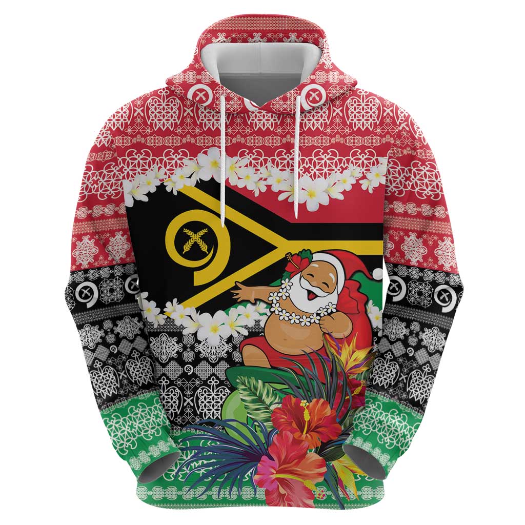 Personalised Vanuatu Joyeux Noel Zip Hoodie Proud To Be a Ni-Van Sand Drawing Art - Polynesian Pride