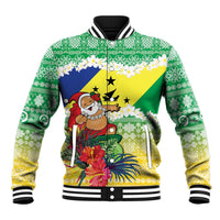 Personalised Malampa Joyeux Noel Baseball Jacket Proud To Be a Ni-Van Sand Drawing Art - Polynesian Pride