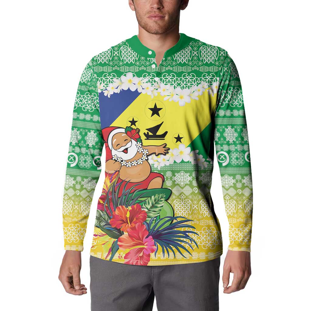 Personalised Malampa Joyeux Noel Button Sweatshirt Proud To Be a Ni-Van Sand Drawing Art - Polynesian Pride