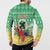 Personalised Malampa Joyeux Noel Button Sweatshirt Proud To Be a Ni-Van Sand Drawing Art - Polynesian Pride