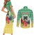 Personalised Malampa Joyeux Noel Couples Matching Short Sleeve Bodycon Dress and Long Sleeve Button Shirt Proud To Be a Ni-Van Sand Drawing Art - Polynesian Pride
