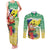 Personalised Malampa Joyeux Noel Couples Matching Tank Maxi Dress and Long Sleeve Button Shirt Proud To Be a Ni-Van Sand Drawing Art - Polynesian Pride