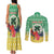 Personalised Malampa Joyeux Noel Couples Matching Tank Maxi Dress and Long Sleeve Button Shirt Proud To Be a Ni-Van Sand Drawing Art - Polynesian Pride
