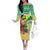 Personalised Malampa Joyeux Noel Family Matching Off The Shoulder Long Sleeve Dress and Hawaiian Shirt Proud To Be a Ni-Van Sand Drawing Art - Polynesian Pride