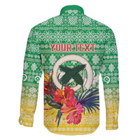 Personalised Malampa Joyeux Noel Family Matching Off Shoulder Maxi Dress and Hawaiian Shirt Proud To Be a Ni-Van Sand Drawing Art - Polynesian Pride