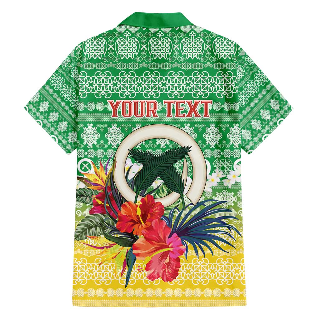 Personalised Malampa Joyeux Noel Hawaiian Shirt Proud To Be a Ni-Van Sand Drawing Art - Polynesian Pride