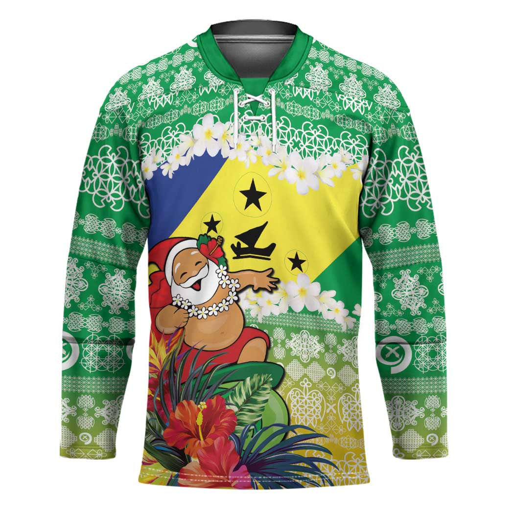 Personalised Malampa Joyeux Noel Hockey Jersey Proud To Be a Ni-Van Sand Drawing Art - Polynesian Pride