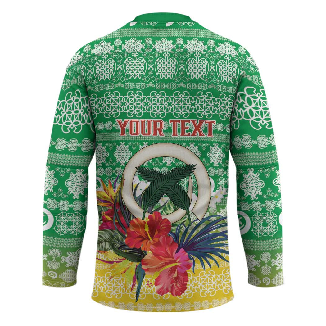 Personalised Malampa Joyeux Noel Hockey Jersey Proud To Be a Ni-Van Sand Drawing Art - Polynesian Pride