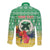 Personalised Malampa Joyeux Noel Long Sleeve Button Shirt Proud To Be a Ni-Van Sand Drawing Art - Polynesian Pride