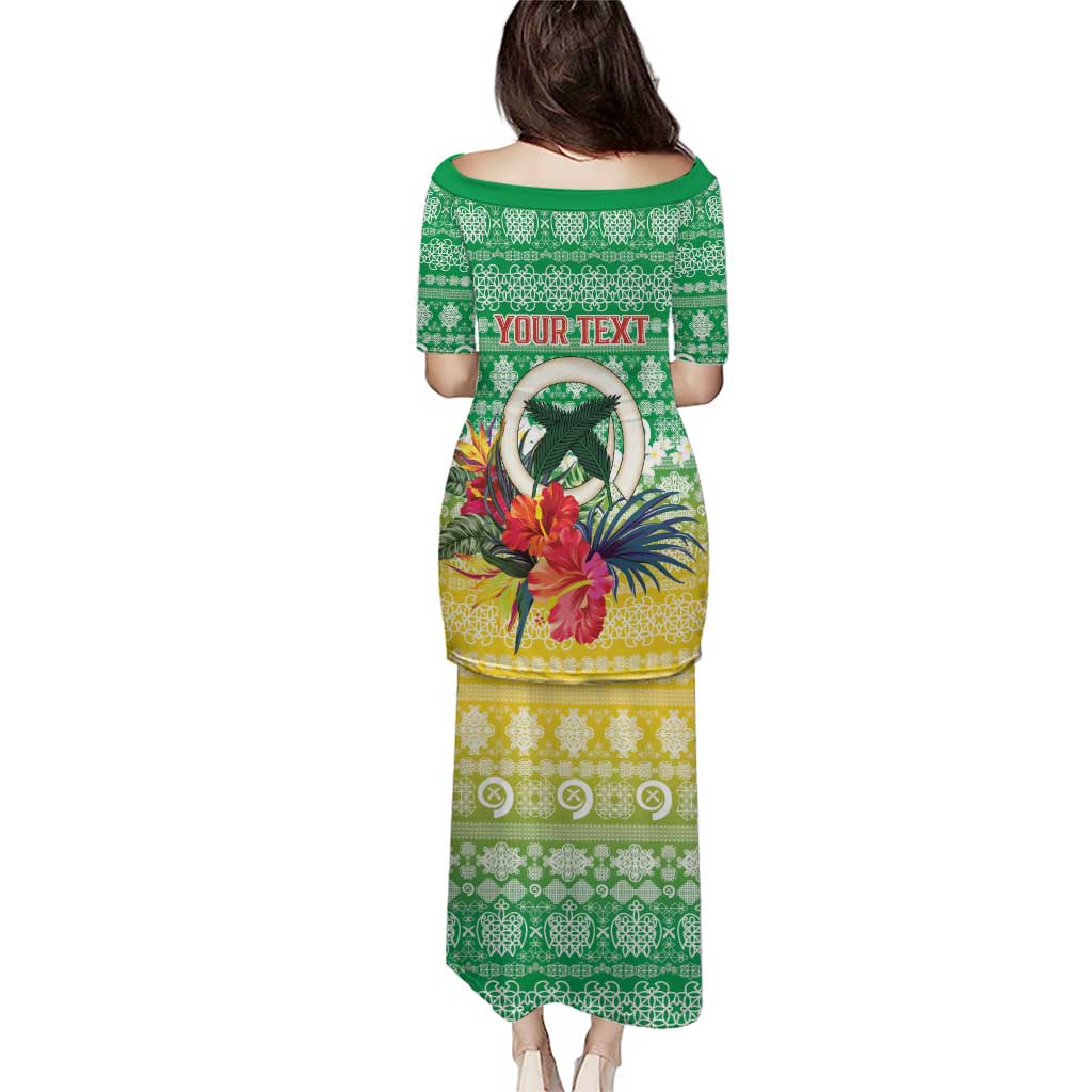 Personalised Malampa Joyeux Noel Puletasi Proud To Be a Ni-Van Sand Drawing Art - Polynesian Pride