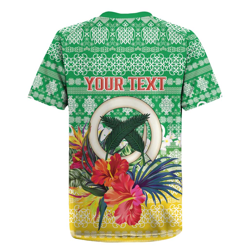 Personalised Malampa Joyeux Noel Rugby Jersey Proud To Be a Ni-Van Sand Drawing Art - Polynesian Pride