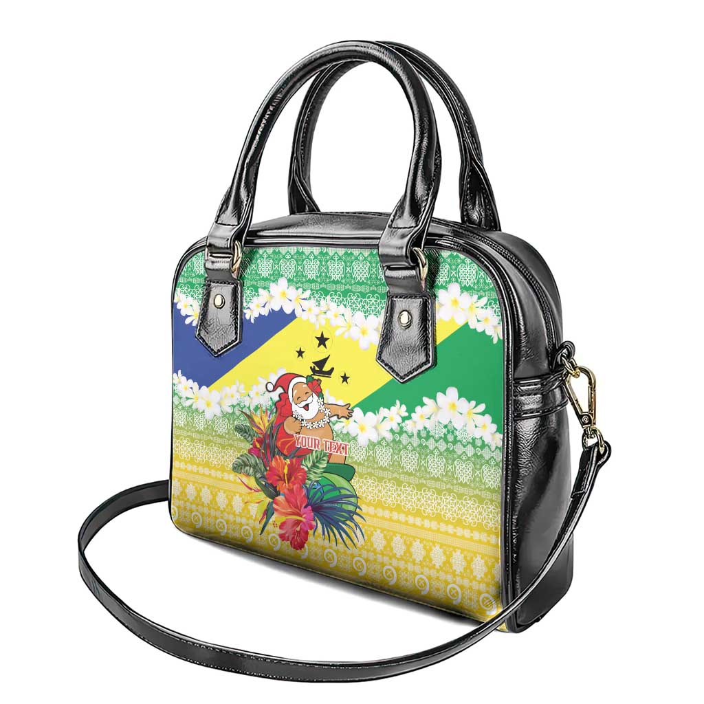 Personalised Malampa Joyeux Noel Shoulder Handbag Proud To Be a Ni-Van Sand Drawing Art - Polynesian Pride