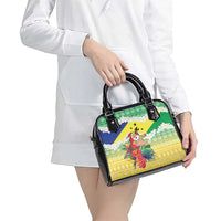 Personalised Malampa Joyeux Noel Shoulder Handbag Proud To Be a Ni-Van Sand Drawing Art - Polynesian Pride