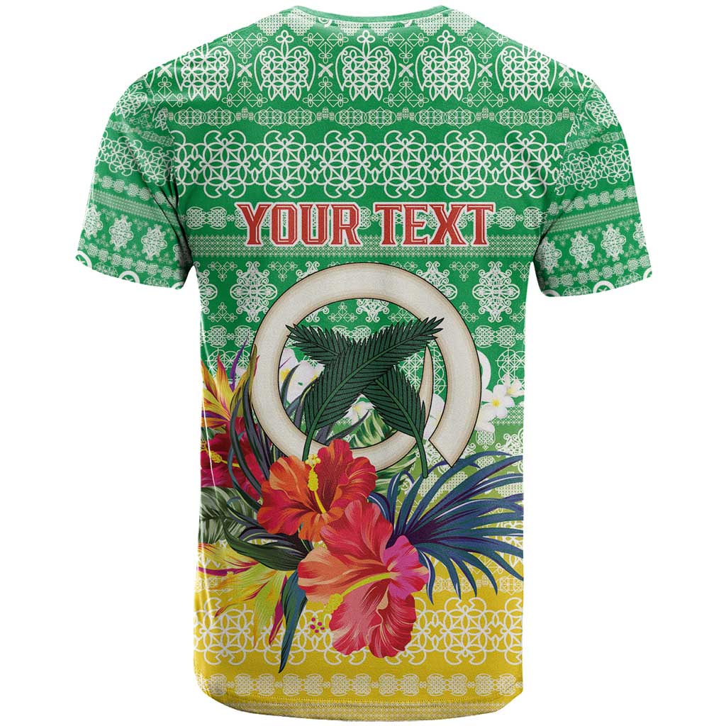 Personalised Malampa Joyeux Noel T Shirt Proud To Be a Ni-Van Sand Drawing Art - Polynesian Pride