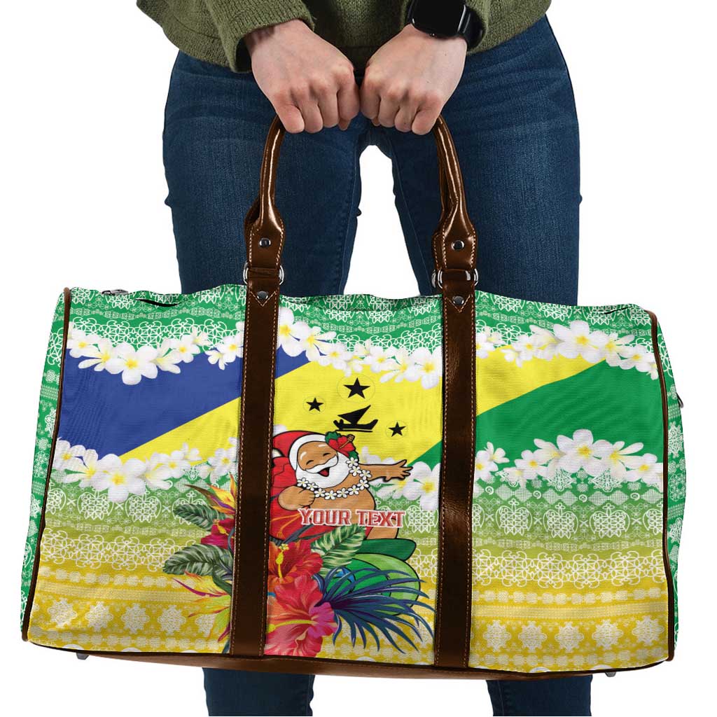 Personalised Malampa Joyeux Noel Travel Bag Proud To Be a Ni-Van Sand Drawing Art - Polynesian Pride