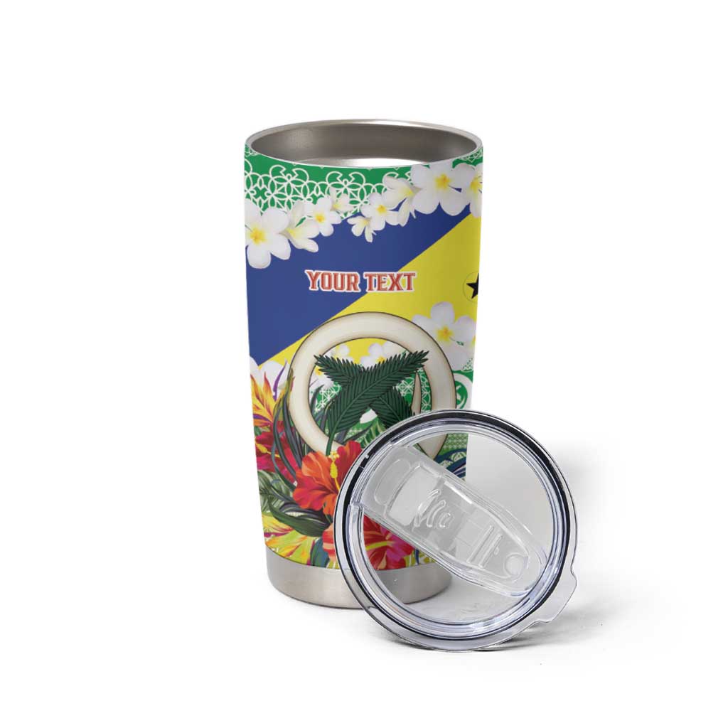 Personalised Malampa Joyeux Noel Tumbler Cup Proud To Be a Ni-Van Sand Drawing Art - Polynesian Pride