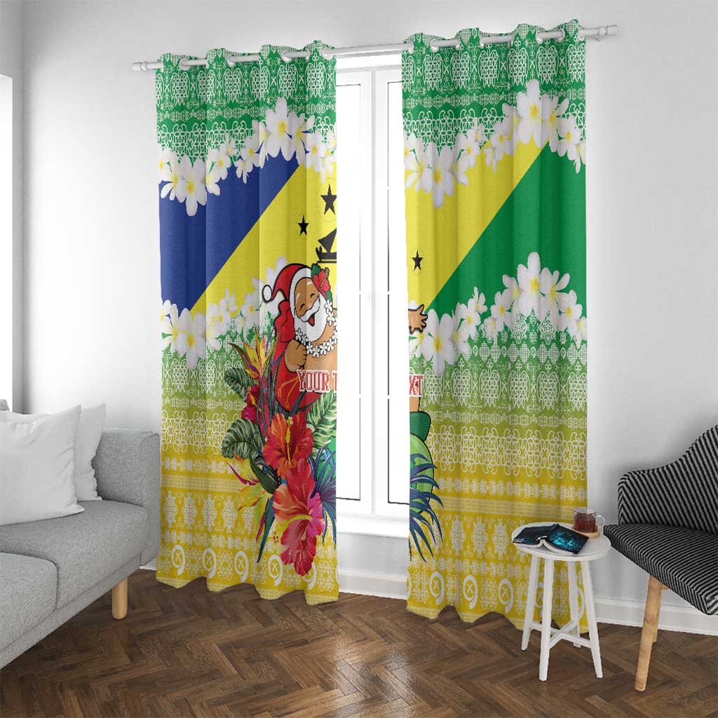 Personalised Malampa Joyeux Noel Window Curtain Proud To Be a Ni-Van Sand Drawing Art - Polynesian Pride