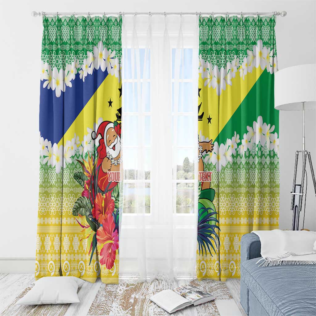 Personalised Malampa Joyeux Noel Window Curtain Proud To Be a Ni-Van Sand Drawing Art - Polynesian Pride