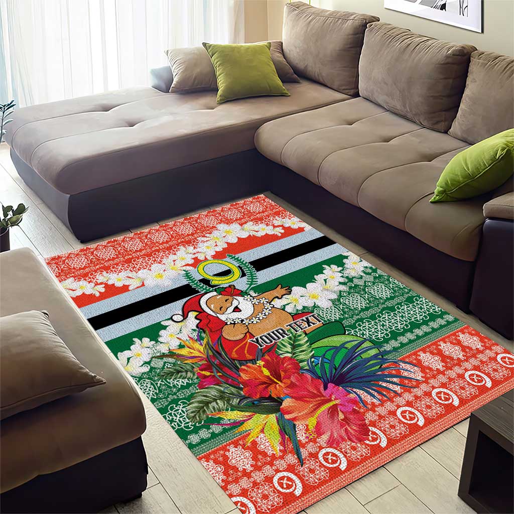 Personalised Penama Joyeux Noel Area Rug Proud To Be a Ni-Van Sand Drawing Art - Polynesian Pride