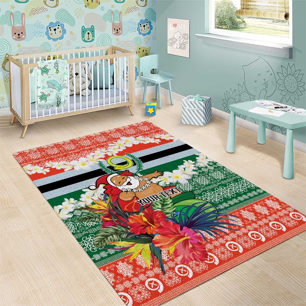 Personalised Penama Joyeux Noel Area Rug Proud To Be a Ni-Van Sand Drawing Art - Polynesian Pride