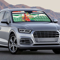 Personalised Penama Joyeux Noel Auto Sun Shade Proud To Be a Ni-Van Sand Drawing Art - Polynesian Pride