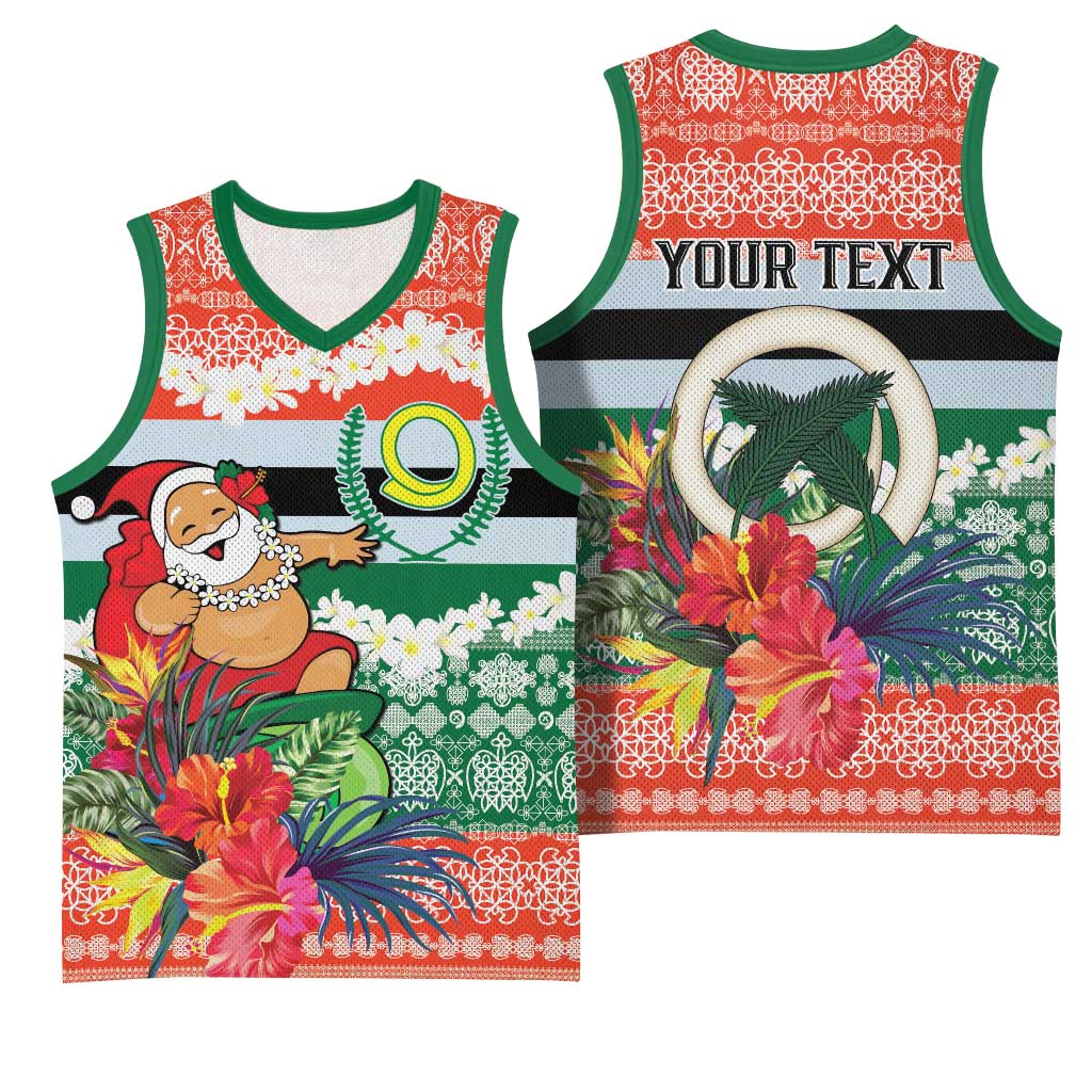 Personalised Penama Joyeux Noel Basketball Jersey Proud To Be a Ni-Van Sand Drawing Art - Polynesian Pride