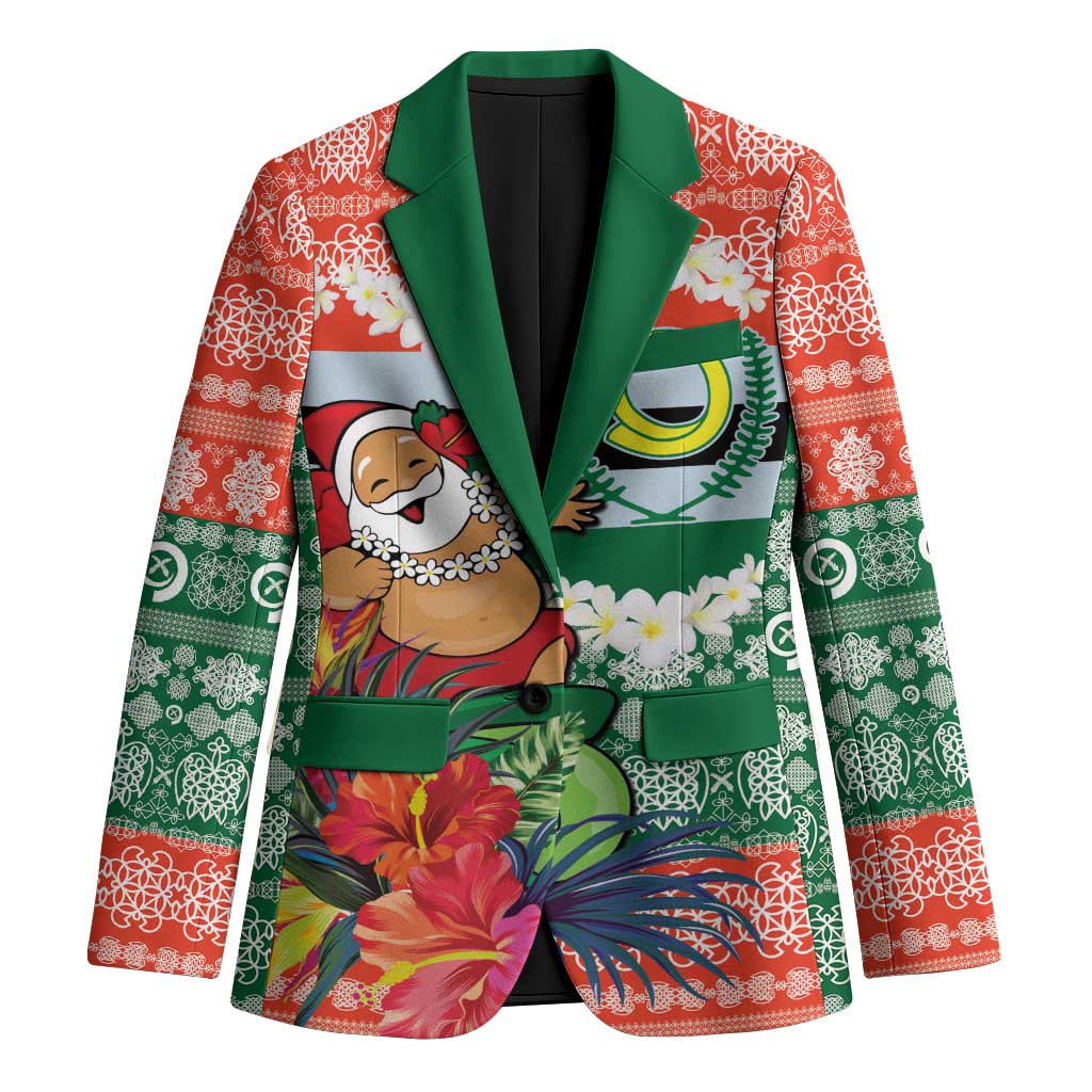 Personalised Penama Joyeux Noel Blazer Proud To Be a Ni-Van Sand Drawing Art - Polynesian Pride