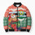 Personalised Penama Joyeux Noel Bomber Puffer Jacket Proud To Be a Ni-Van Sand Drawing Art - Polynesian Pride