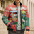 Personalised Penama Joyeux Noel Bomber Puffer Jacket Proud To Be a Ni-Van Sand Drawing Art - Polynesian Pride