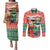 Personalised Penama Joyeux Noel Couples Matching Puletasi and Long Sleeve Button Shirt Proud To Be a Ni-Van Sand Drawing Art - Polynesian Pride