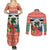 Personalised Penama Joyeux Noel Couples Matching Summer Maxi Dress and Long Sleeve Button Shirt Proud To Be a Ni-Van Sand Drawing Art - Polynesian Pride