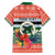 Personalised Penama Joyeux Noel Family Matching Off The Shoulder Long Sleeve Dress and Hawaiian Shirt Proud To Be a Ni-Van Sand Drawing Art - Polynesian Pride
