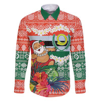 Personalised Penama Joyeux Noel Family Matching Off Shoulder Short Dress and Hawaiian Shirt Proud To Be a Ni-Van Sand Drawing Art - Polynesian Pride