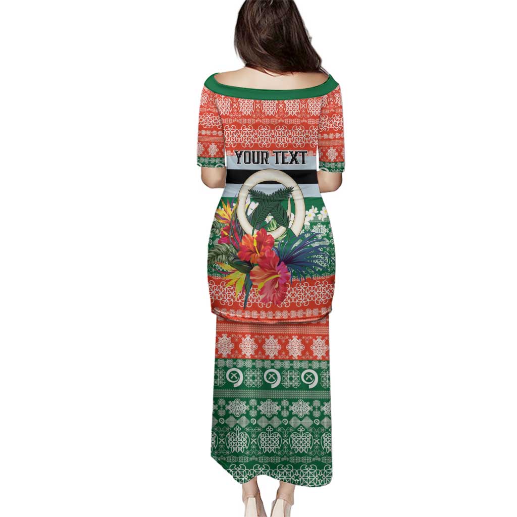 Personalised Penama Joyeux Noel Family Matching Puletasi and Hawaiian Shirt Proud To Be a Ni-Van Sand Drawing Art - Polynesian Pride