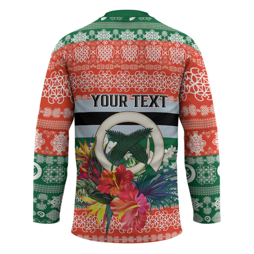 Personalised Penama Joyeux Noel Hockey Jersey Proud To Be a Ni-Van Sand Drawing Art - Polynesian Pride