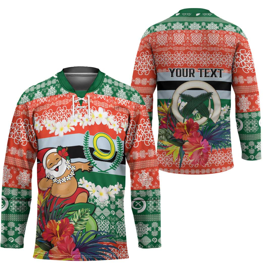 Personalised Penama Joyeux Noel Hockey Jersey Proud To Be a Ni-Van Sand Drawing Art - Polynesian Pride