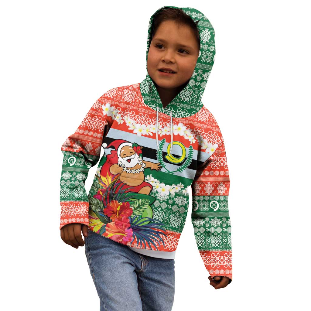 Personalised Penama Joyeux Noel Kid Hoodie Proud To Be a Ni-Van Sand Drawing Art - Polynesian Pride