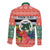 Personalised Penama Joyeux Noel Long Sleeve Button Shirt Proud To Be a Ni-Van Sand Drawing Art - Polynesian Pride
