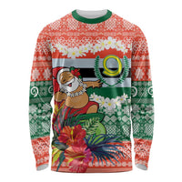 Personalised Penama Joyeux Noel Long Sleeve Shirt Proud To Be a Ni-Van Sand Drawing Art - Polynesian Pride