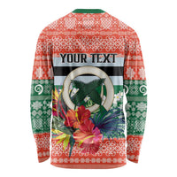 Personalised Penama Joyeux Noel Long Sleeve Shirt Proud To Be a Ni-Van Sand Drawing Art - Polynesian Pride