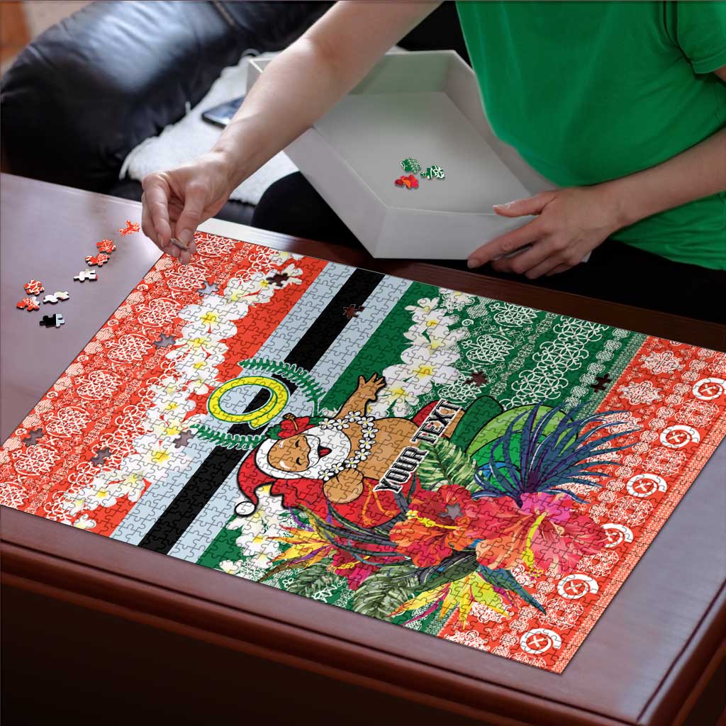 Personalised Penama Joyeux Noel Puzzle Proud To Be a Ni-Van Sand Drawing Art - Polynesian Pride