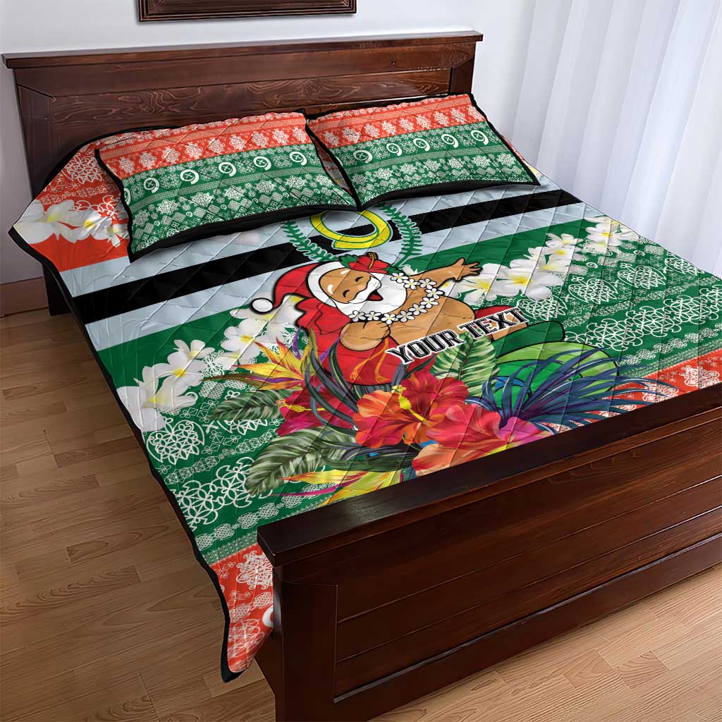 Personalised Penama Joyeux Noel Quilt Bed Set Proud To Be a Ni-Van Sand Drawing Art - Polynesian Pride