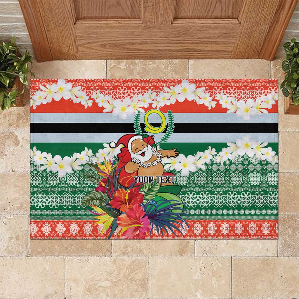 Personalised Penama Joyeux Noel Rubber Doormat Proud To Be a Ni-Van Sand Drawing Art - Polynesian Pride