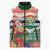 Personalised Penama Joyeux Noel Sleeveless Puffer Jacket Proud To Be a Ni-Van Sand Drawing Art - Polynesian Pride